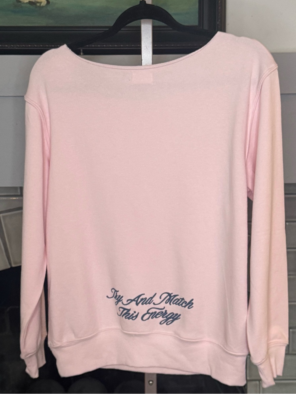Pacsun Girls Off the Shoulder French Terry Sweatshirt Sz L - NWOT - Picture 4 of 6